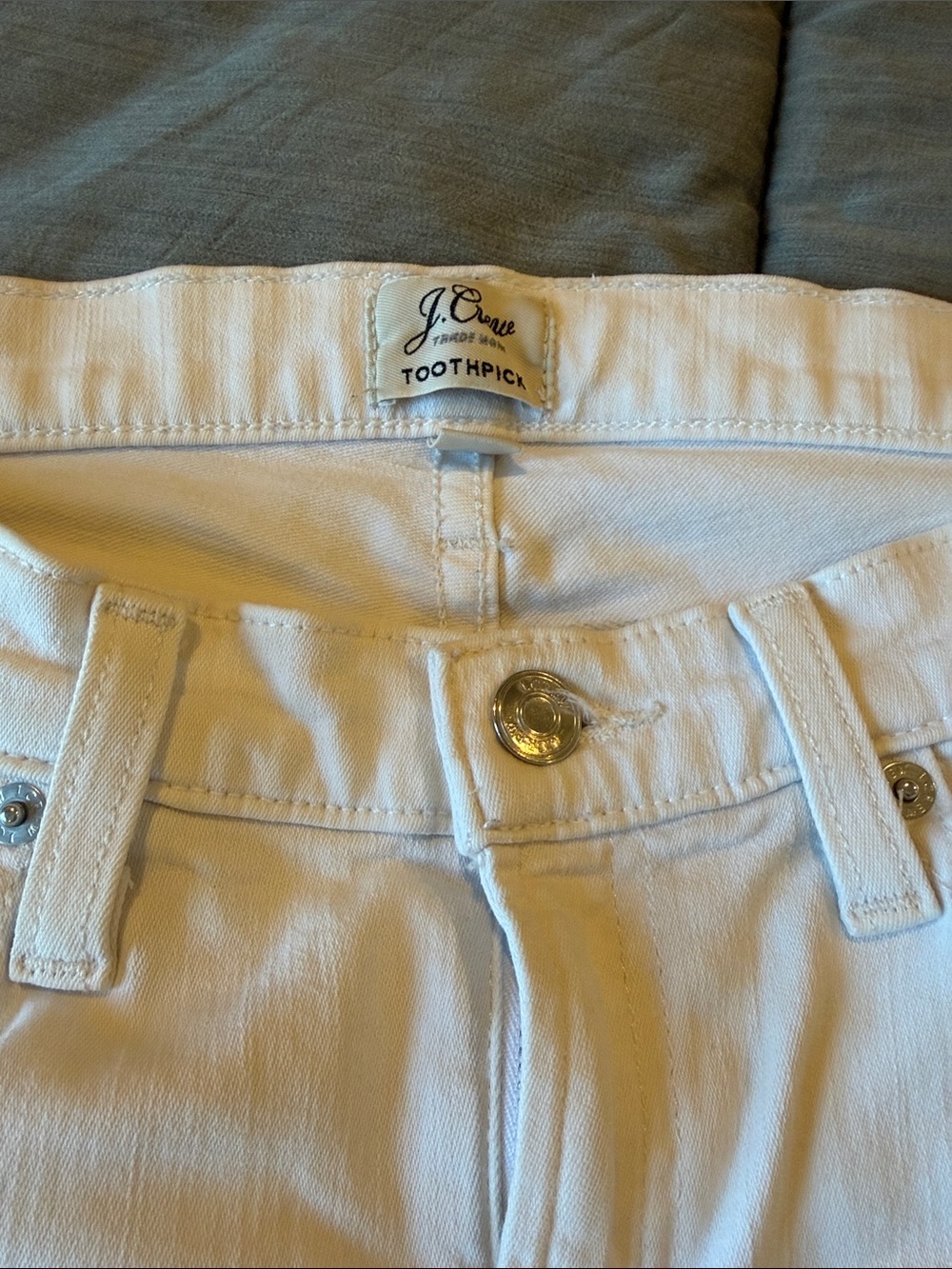 J. Crew Toothpick  Jeans in White